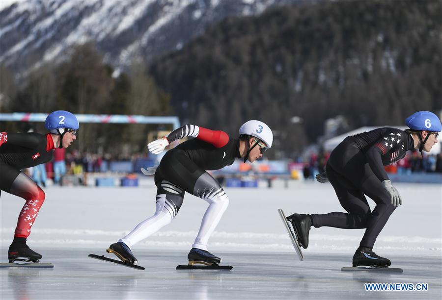 (SP)SWITZERLAND-ST. MORITZ-WINTER YOG-SPEED SKATING-MEN'S MASS START