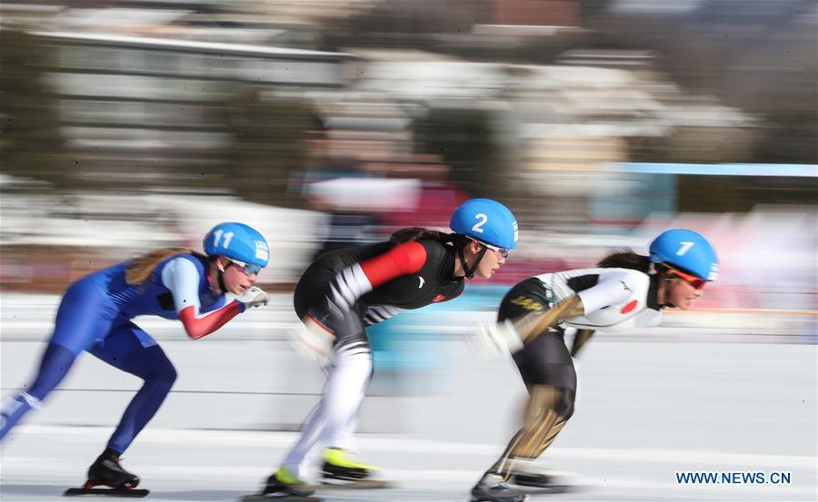 (SP)SWITZERLAND-ST. MORITZ-WINTER YOG-SPEED SKATING-WOMEN'S MASS START