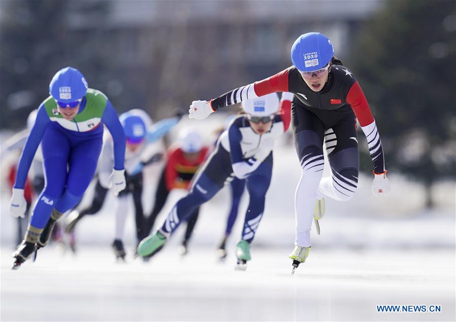 (SP)SWITZERLAND-ST. MORITZ-WINTER YOG-SPEED SKATING-WOMEN'S MASS START