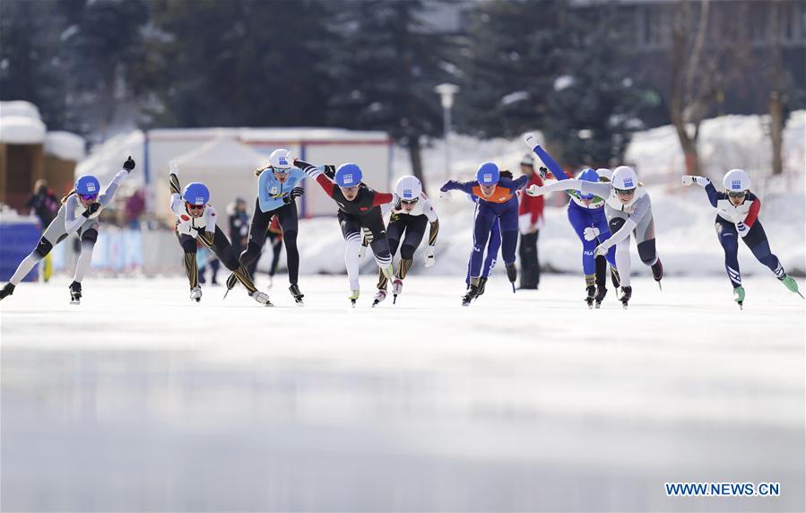 (SP)SWITZERLAND-ST. MORITZ-WINTER YOG-SPEED SKATING-WOMEN'S MASS START