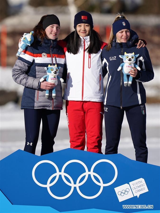 (SP)SWITZERLAND-ST. MORITZ-WINTER YOG-SPEED SKATING-WOMEN'S MASS START