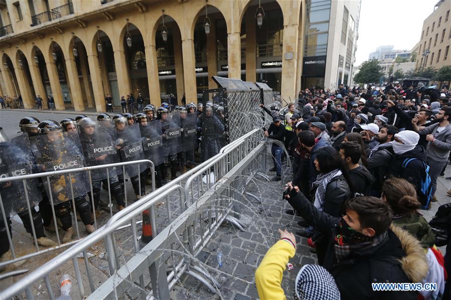 LEBANON-BEIRUT-PROTESTERS-RIOT POLICE-CLASHES