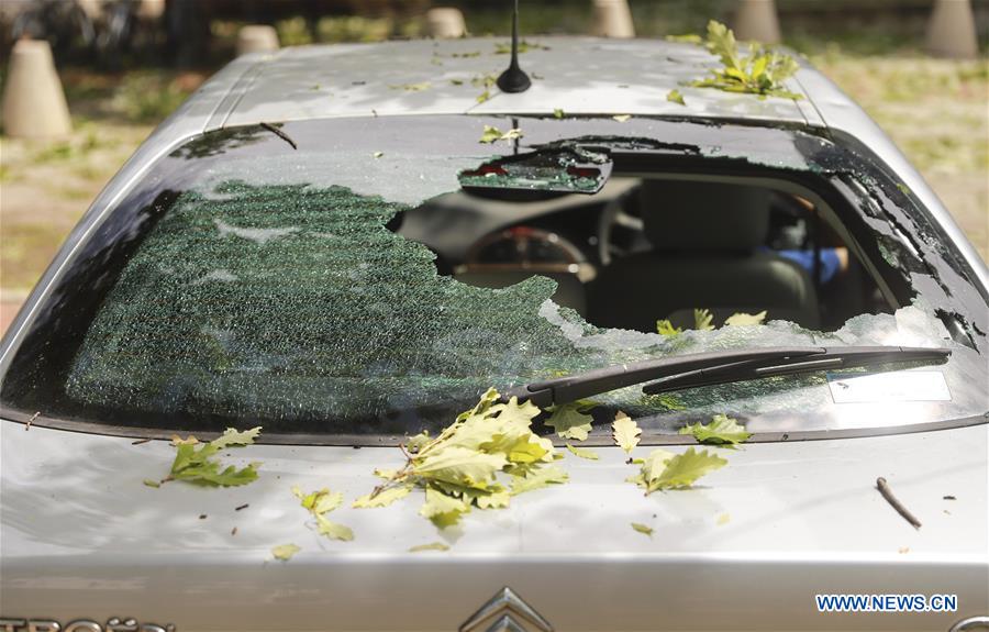 AUSTRALIA-CANBERRA-HAILSTONES-DAMAGE