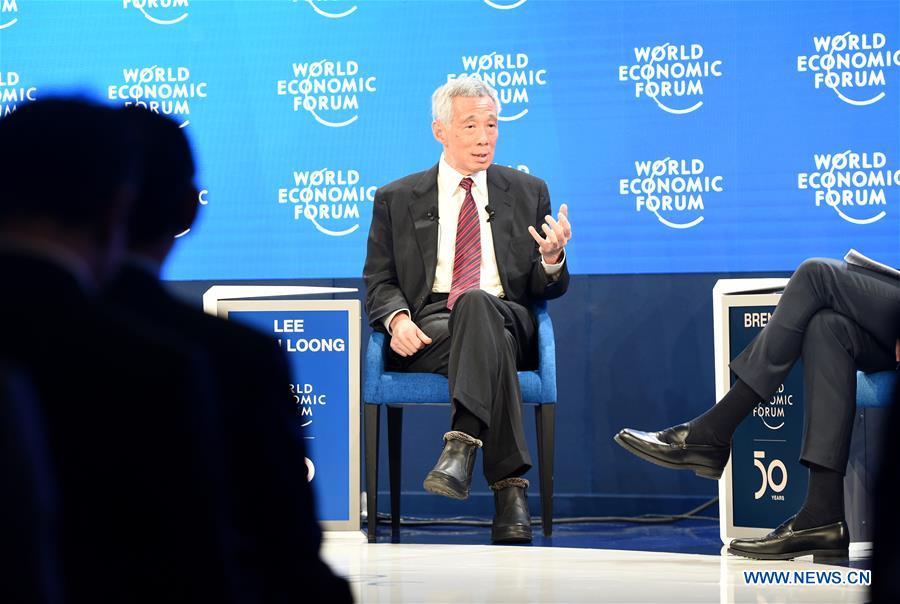 SWITZERLAND-DAVOS-WEF ANNUAL MEETING-LEE HSIEN LOONG