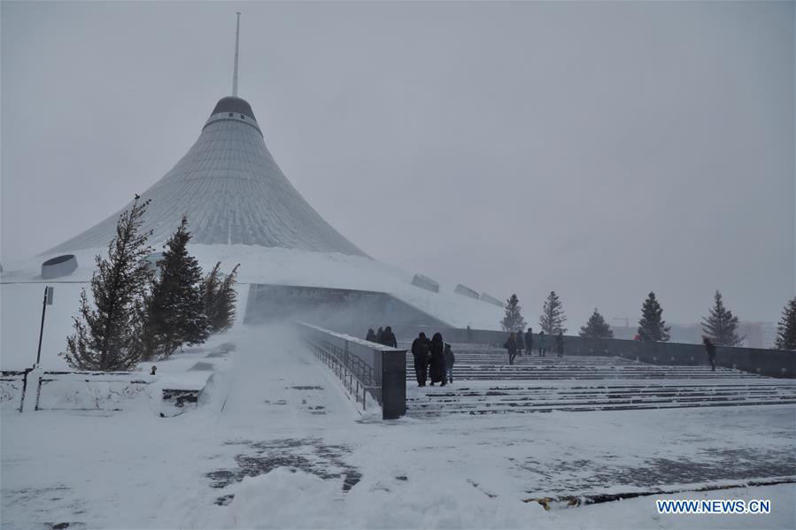 KAZAKHSTAN-NUR-SULTAN-SNOW