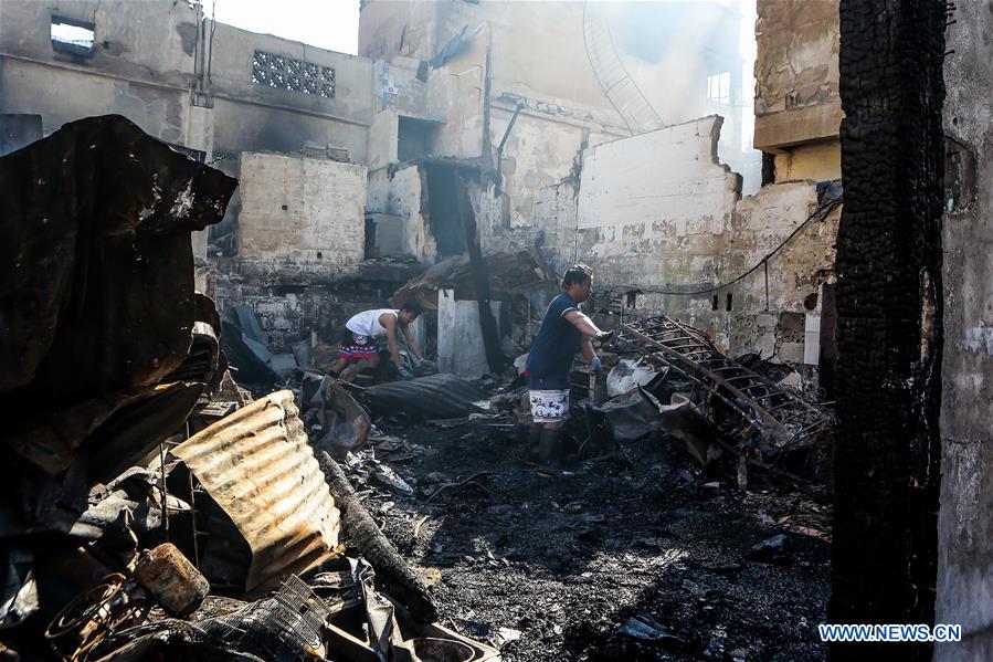 PHILIPPINES-MANILA-RESIDENTIAL FIRE-AFTERMATH