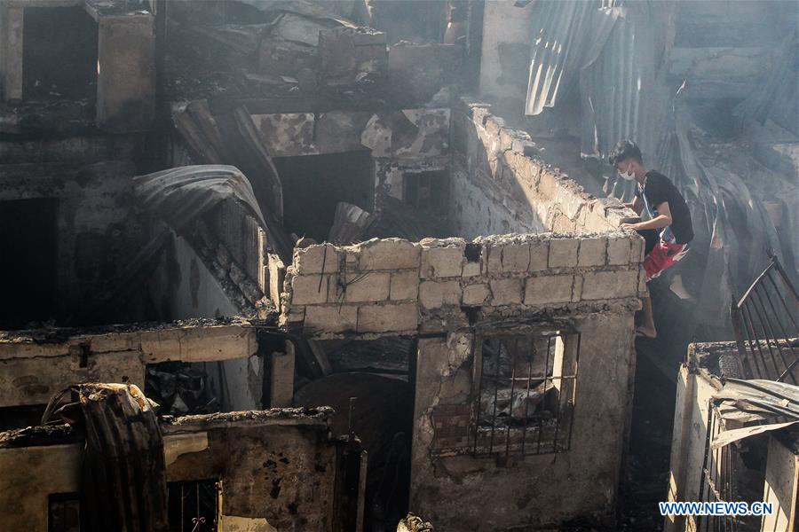 PHILIPPINES-MANILA-RESIDENTIAL FIRE-AFTERMATH