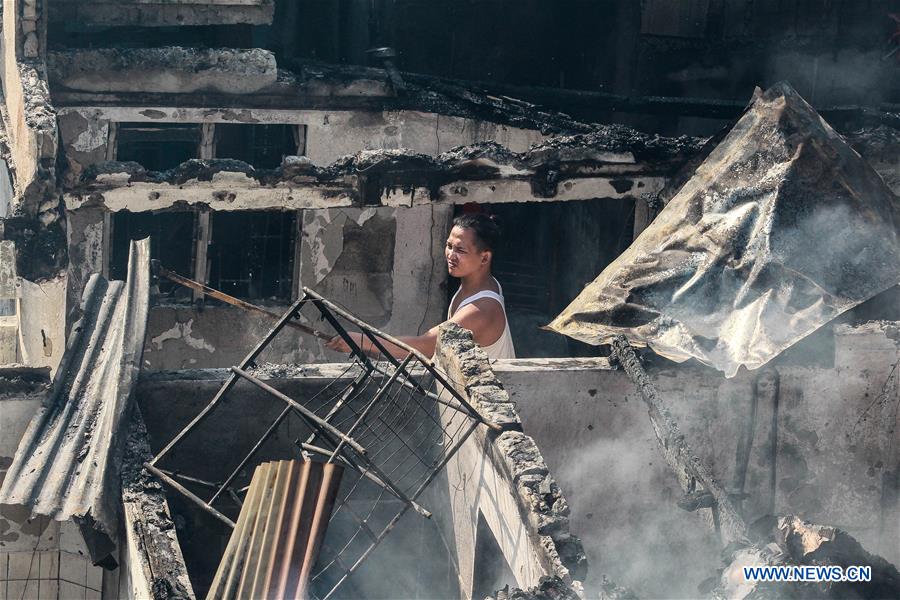 PHILIPPINES-MANILA-RESIDENTIAL FIRE-AFTERMATH