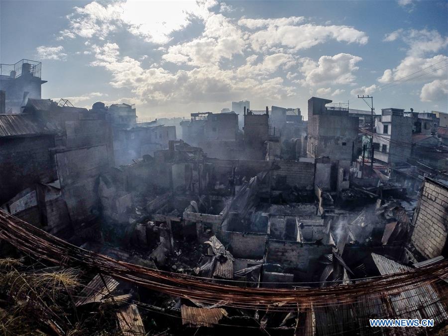 PHILIPPINES-MANILA-RESIDENTIAL FIRE-AFTERMATH