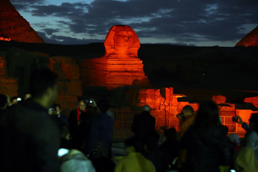 Landmarks worldwide light up in red to welcome Year of the Rat - Xinhua