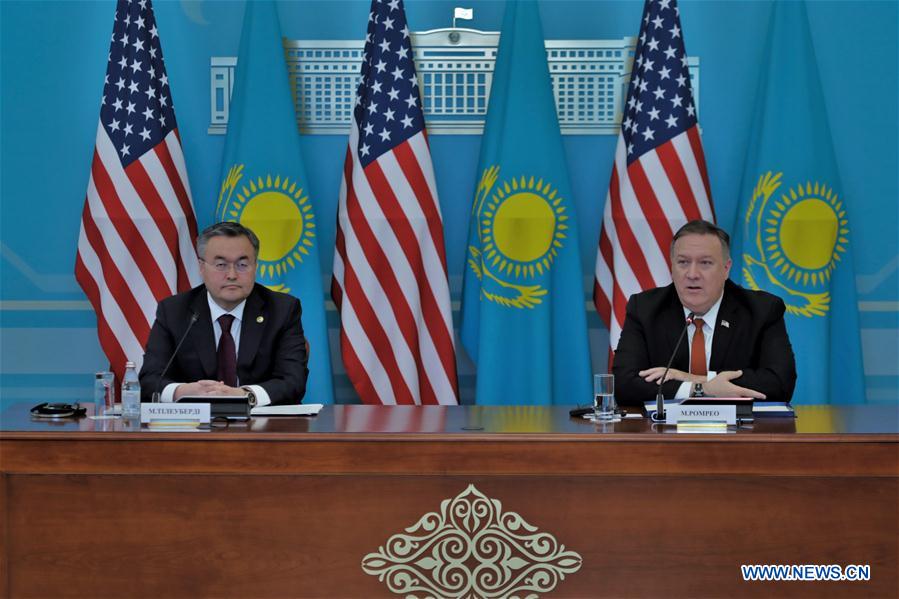 KAZAKHSTAN-NUR-SULTAN-U.S.-POMPEO-VISIT