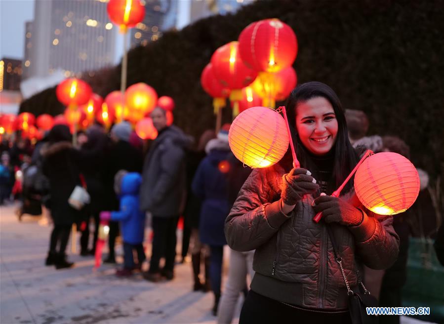 Event called "Lantern Celebration" held in Chicago, U.S. Xinhua