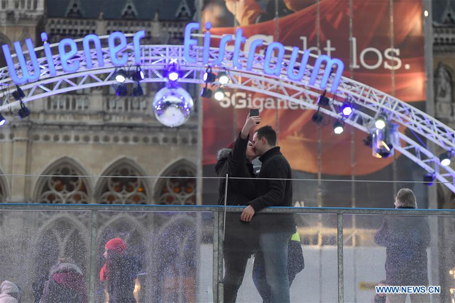 AUSTRIA-VIENNA-VALENTINE'S DAY-SKATING