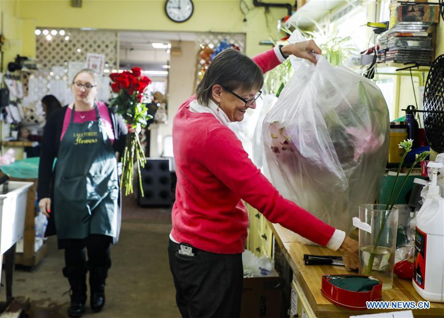 U.S.-ILLINOIS-LAKE FOREST FLOWERS-VALENTINE'S DAY