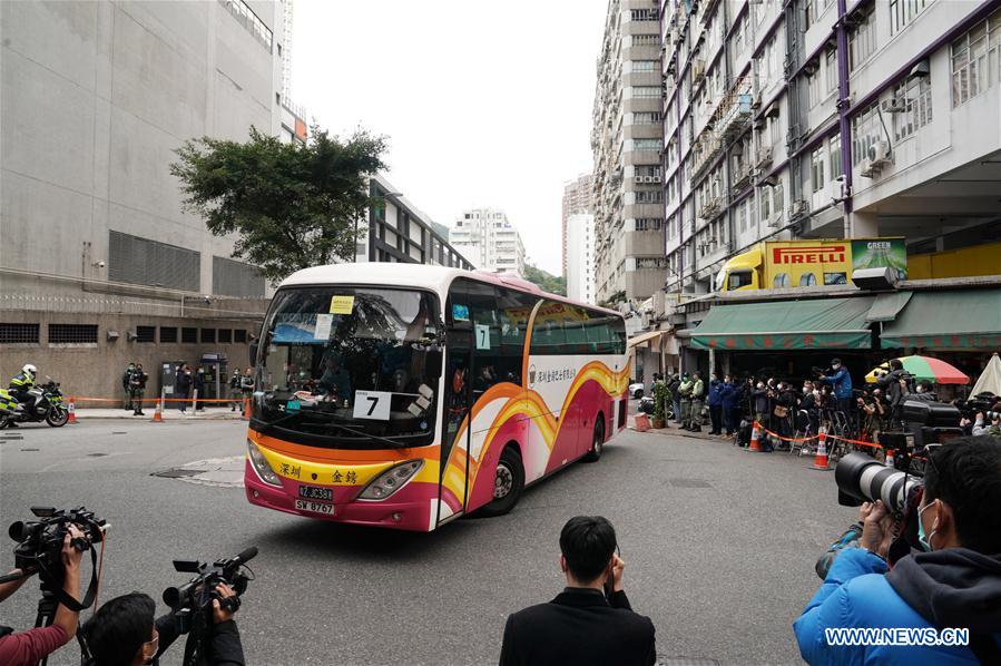 CHINA-HONG KONG-NOVEL CORONAVIRUS-CRUISE SHIP-CHARTERED FLIGHT-ARRIVAL (CN)