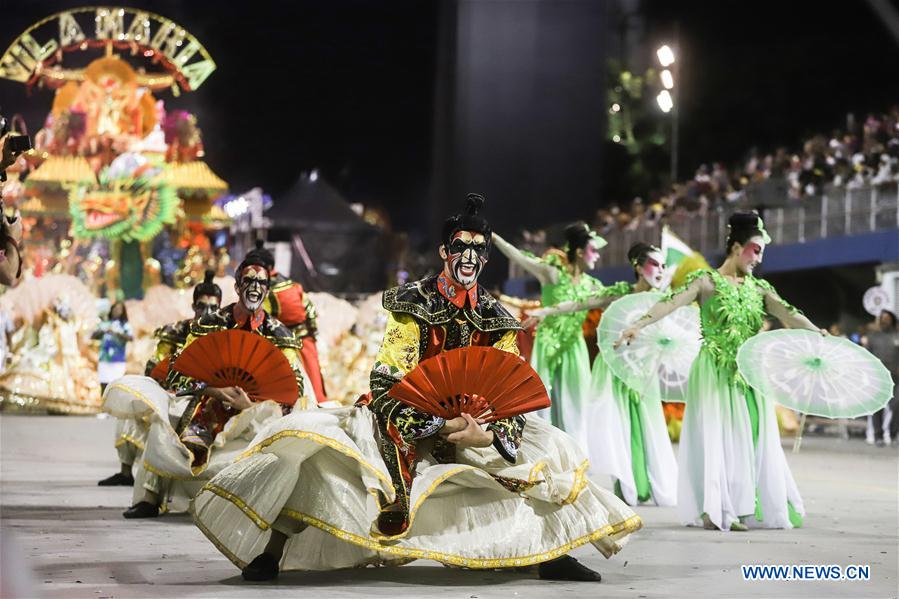 BRAZIL-SAO PAULO-CARNIVAL-CHINA-INSPIRED SAMBA SHOW