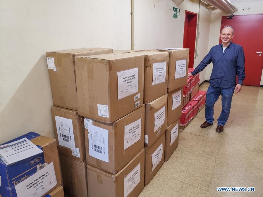 GERMANY-HEINSBERG-OVERSEAS CHINESE-COVID-19-MEDICAL SUPPLIES-DONATION