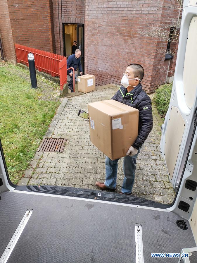 GERMANY-HEINSBERG-OVERSEAS CHINESE-COVID-19-MEDICAL SUPPLIES-DONATION