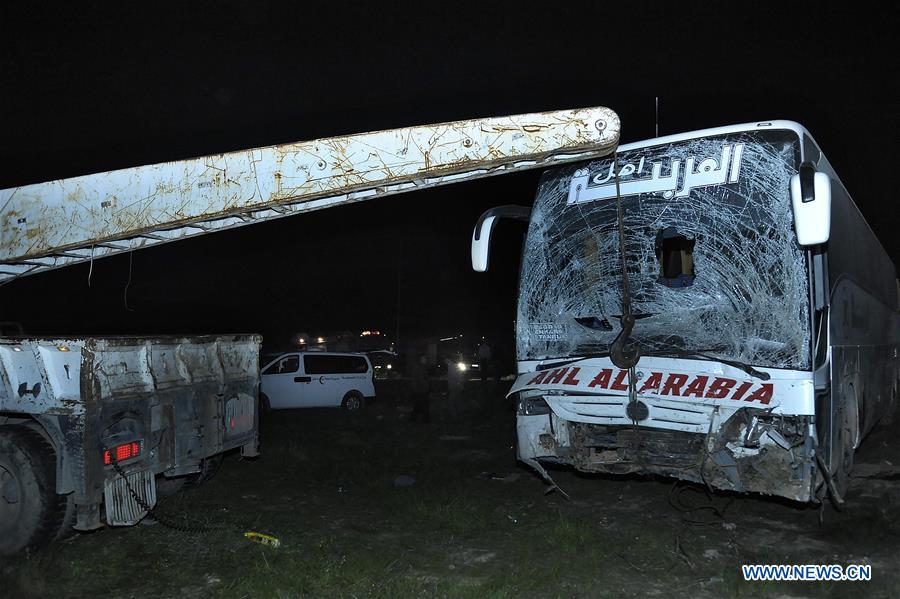 SYRIA-JISR BAGDAD-DAMASCUS-HOMS HIGHWAY-ACCIDENT