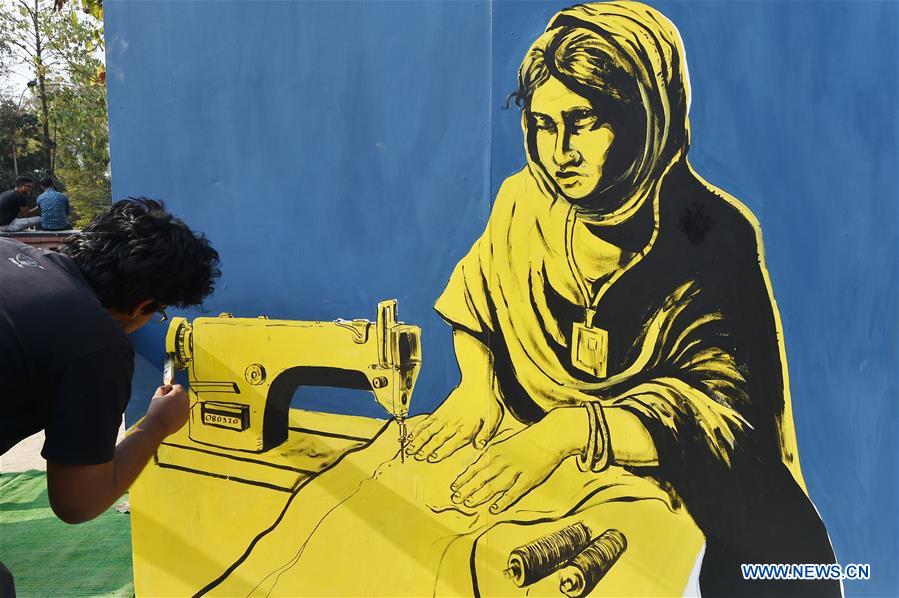 BANGLADESH-DHAKA-WOMEN'S DAY-GRAFFITI