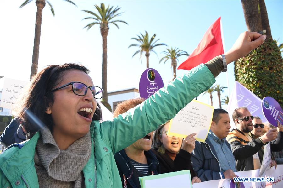 MOROCCO-RABAT-WOMEN'S DAY-SIT-IN