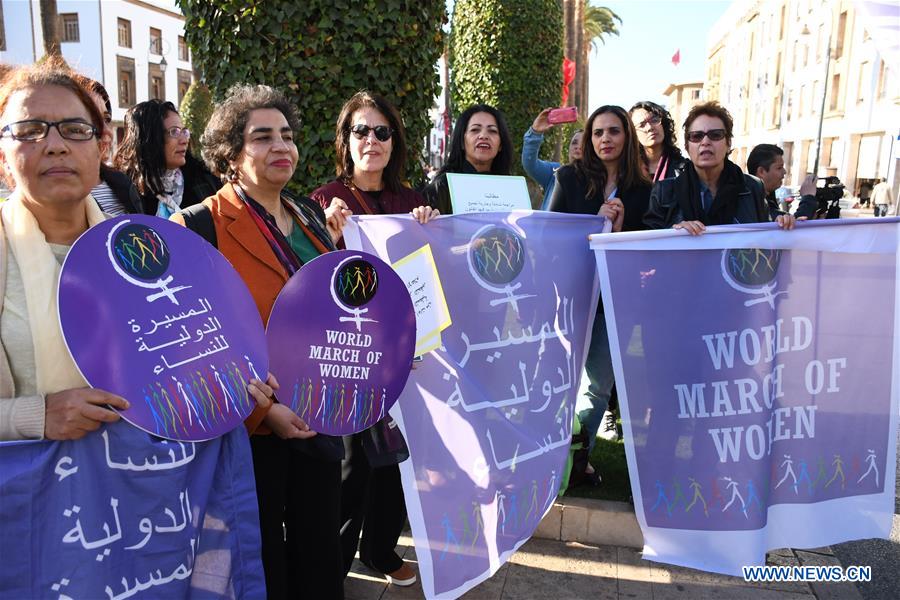 MOROCCO-RABAT-WOMEN'S DAY-SIT-IN