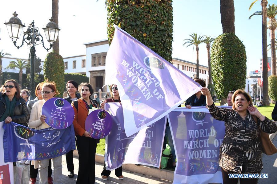 MOROCCO-RABAT-WOMEN'S DAY-SIT-IN