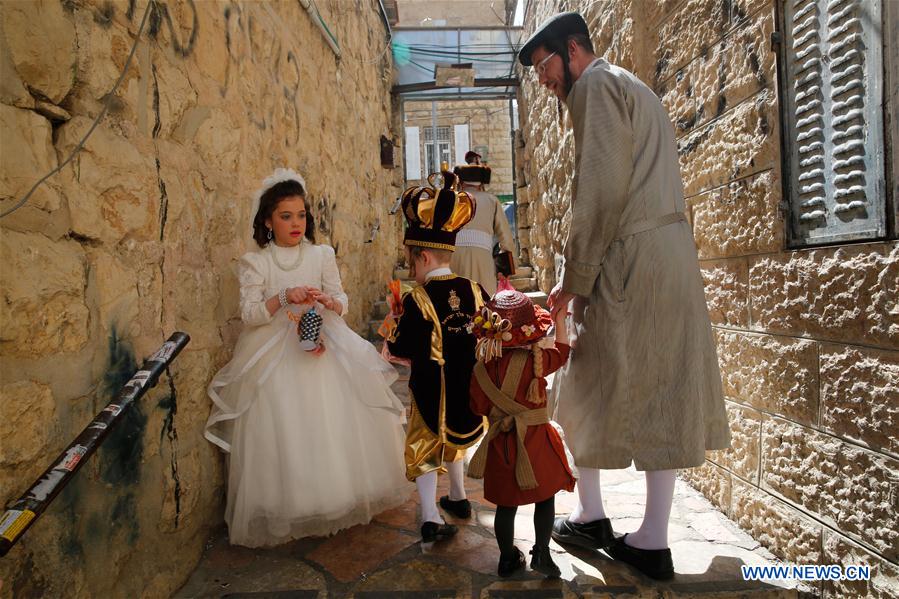 MIDEAST-JERUSALEM-PURIM CELEBRATION