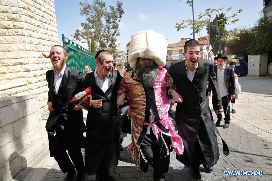 MIDEAST-JERUSALEM-PURIM CELEBRATION