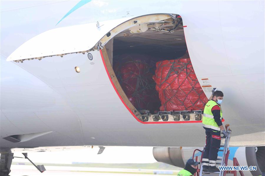 BELGIUM-CHINA-FRANCE-COVID-19-DONATED MASKS-ARRIVAL