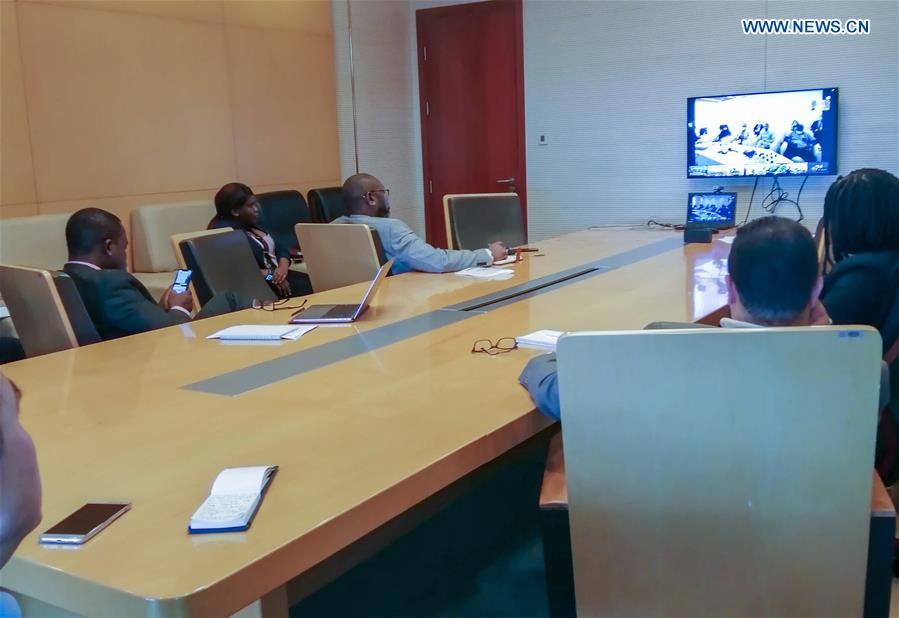 AFRICA-CHINA-COVID-19-VIDEO CONFERENCE-COOPERATION