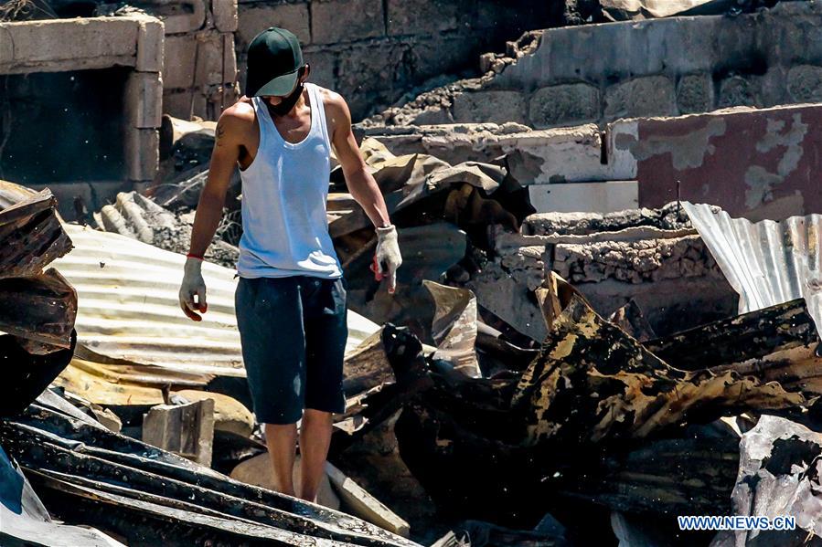 PHILIPPINES-BACOOR-RESIDENTIAL FIRE-AFTERMATH