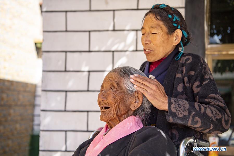 (InTibet)CHINA-TIBET-SONAM DROLMA-OLD AGE-BETTER LIFE (CN) 