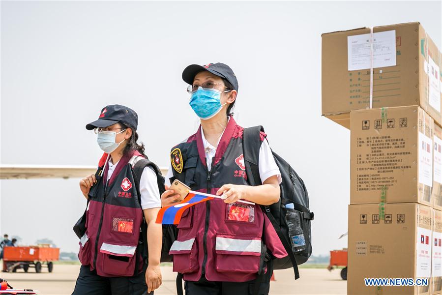 LAOS-VIENTIANE-COVID-19-CHINESE MEDICAL TEAM-ARRIVAL