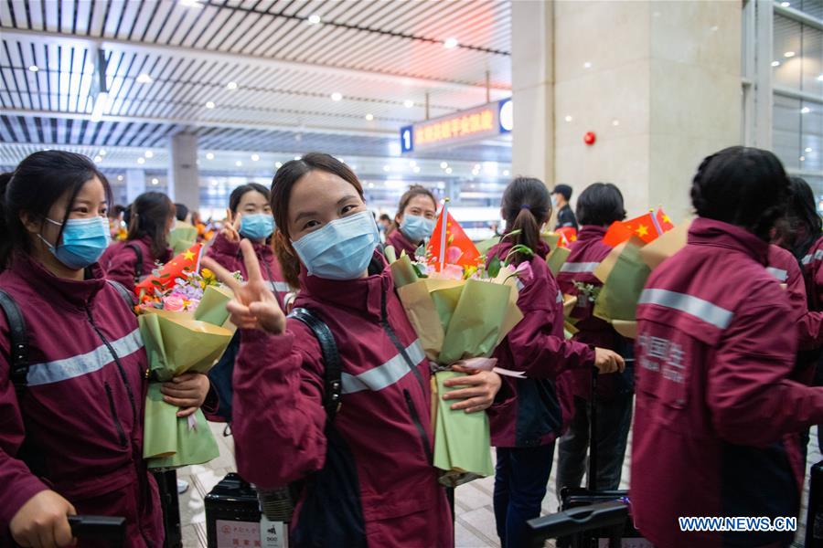 CHINA-HUNAN-CHANGSHA-MEDICAL STAFF-RETURN(CN)