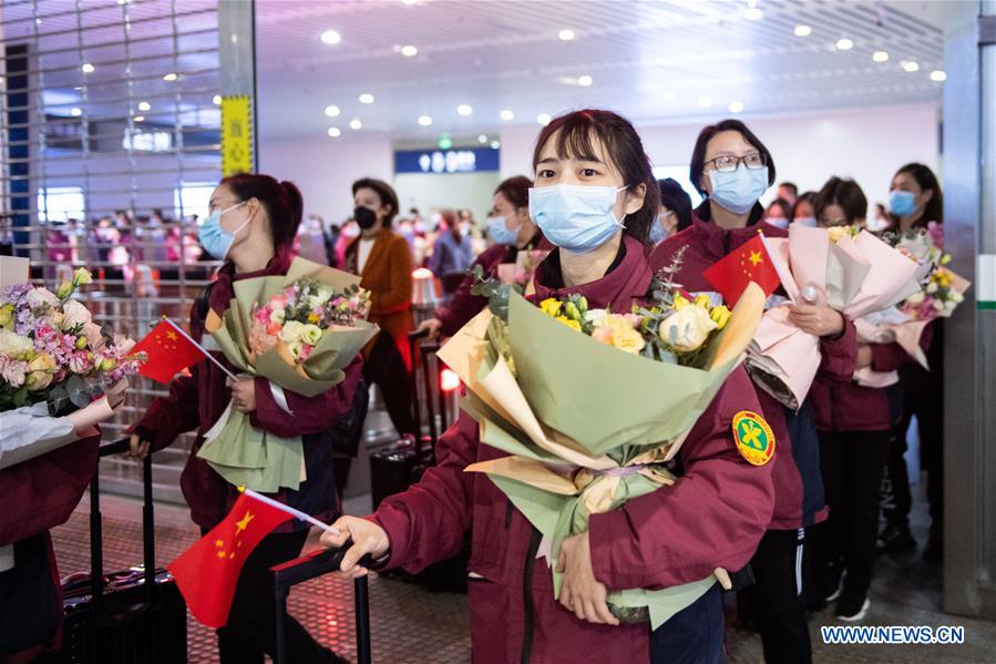 CHINA-HUNAN-CHANGSHA-MEDICAL STAFF-RETURN(CN)