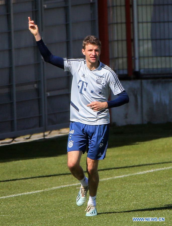 (SP)GERMANY-MUNICH-BAYERN MUNICH-COVID-19-TRAINING SESSION