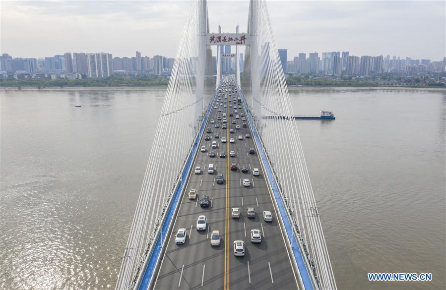 CHINA-HUBEI-WUHAN-THE SECOND YANGTZE RIVER BRIDGE-TRAFFIC (CN)