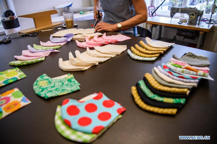 GERMANY-TRAUNSTEIN-COVID-19-TAILOR-SELF-MADE FACE MASKS