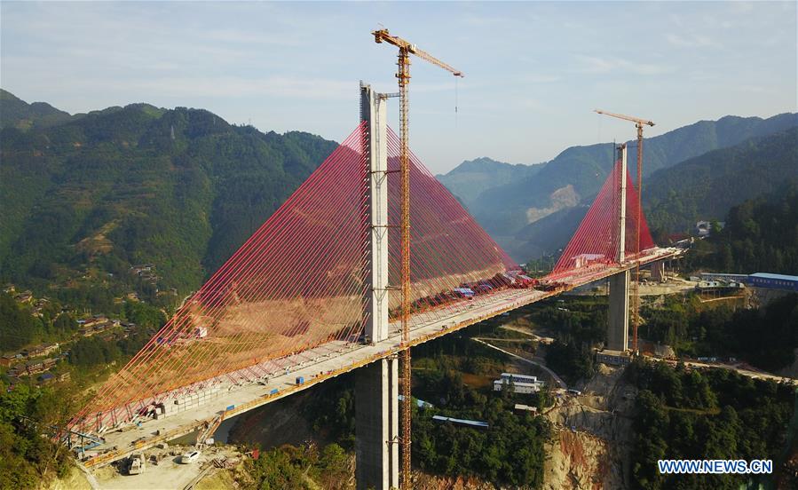 CHINA-GUIZHOU-INFRASTRUCTURE-ROAD BRIDGE-CONSTRUCTION (CN)