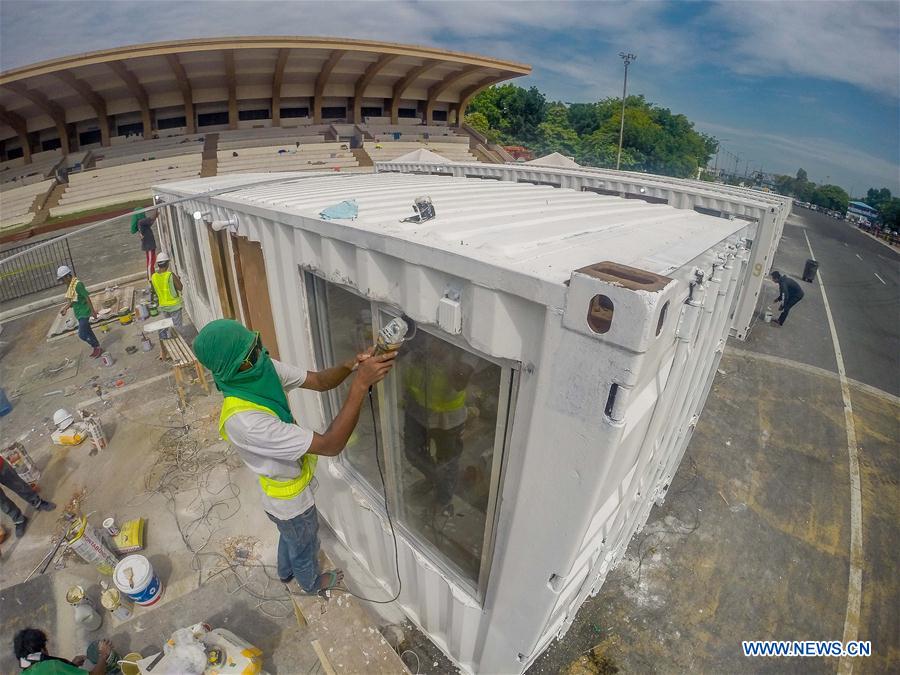 PHILIPPINES-MANILA-COVID-19-TEMPORARY MEDICAL FACILITIES-CONSTRUCTION