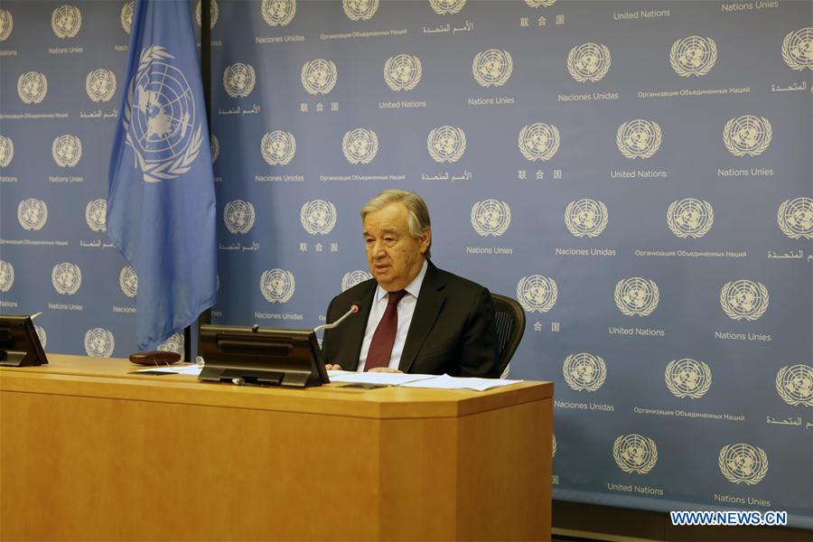 UN-SECRETARY-GENERAL-PRESS CONFERENCE-GLOBAL CEASEFIRE-DEBT MORATORIUM