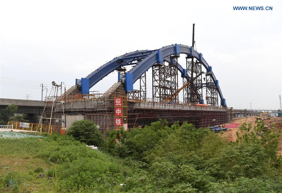 CHINA-ANHUI-HEFEI-TIED-ARCH BRIDGE-CONSTRUCTION (CN)