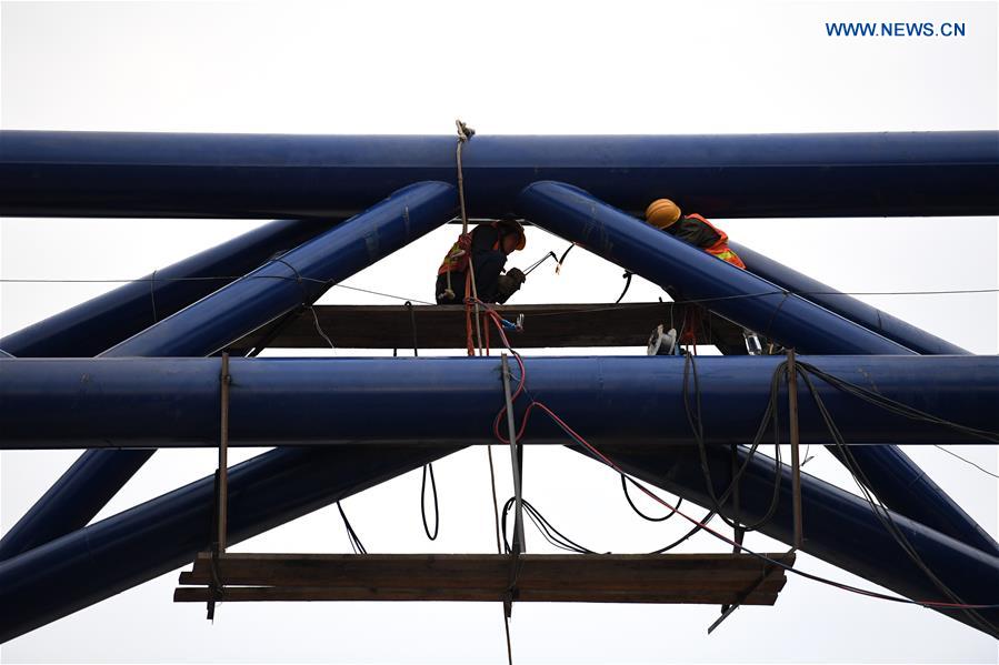 CHINA-ANHUI-HEFEI-TIED-ARCH BRIDGE-CONSTRUCTION (CN)