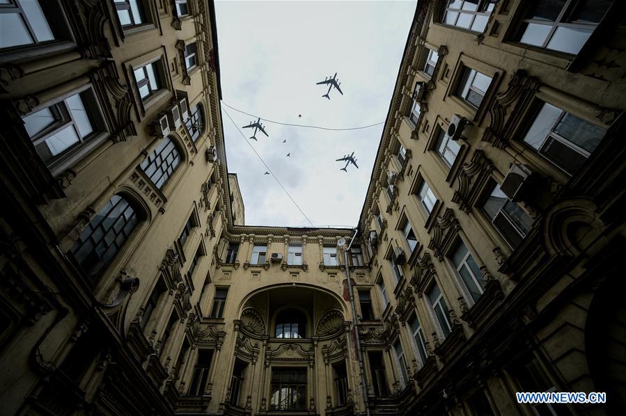 RUSSIA-MOSCOW-VICTORY DAY-AIR PARADE REHEARSAL