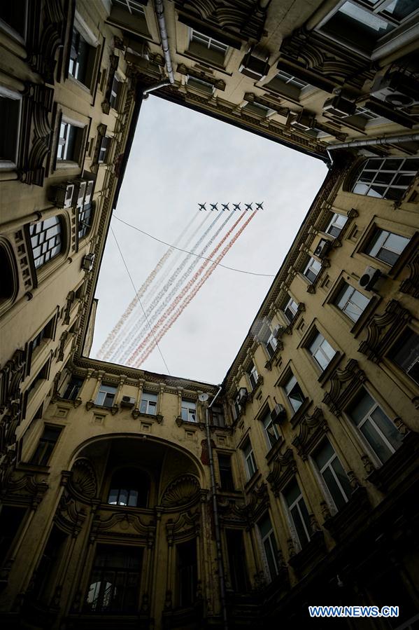 RUSSIA-MOSCOW-VICTORY DAY-AIR PARADE REHEARSAL