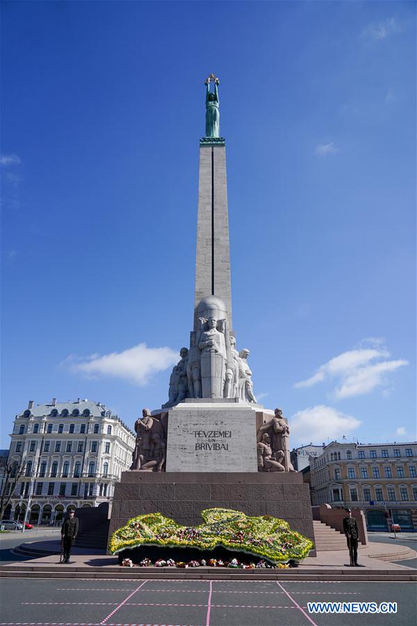 LATVIA-RIGA-COVID-19-DECLARATION OF INDEPENDENCE-ANNIVERSARY