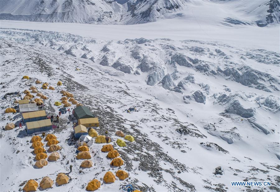 (InTibet) CHINA-TIBET-MOUNT QOMOLANGMA-REMEASUREMENT-ADVANCE CAMP (CN)