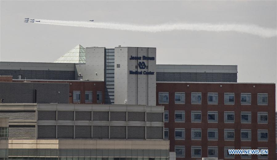 U.S.-CHICAGO-BLUE ANGELS-COVID-19-FLYOVER