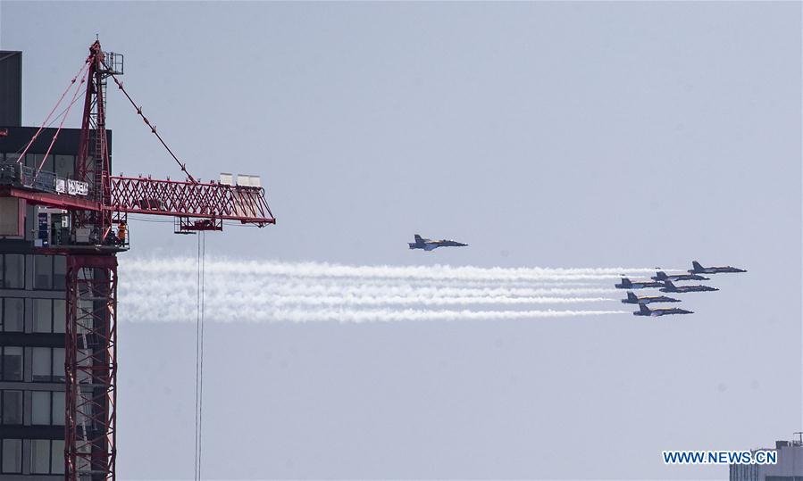 U.S.-CHICAGO-BLUE ANGELS-COVID-19-FLYOVER